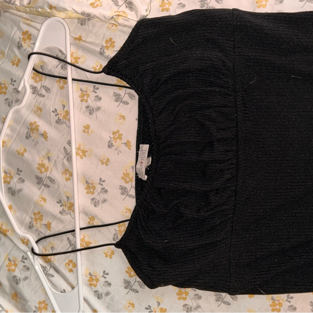 Ann Taylor Black Ruched Sleeveless Dress
